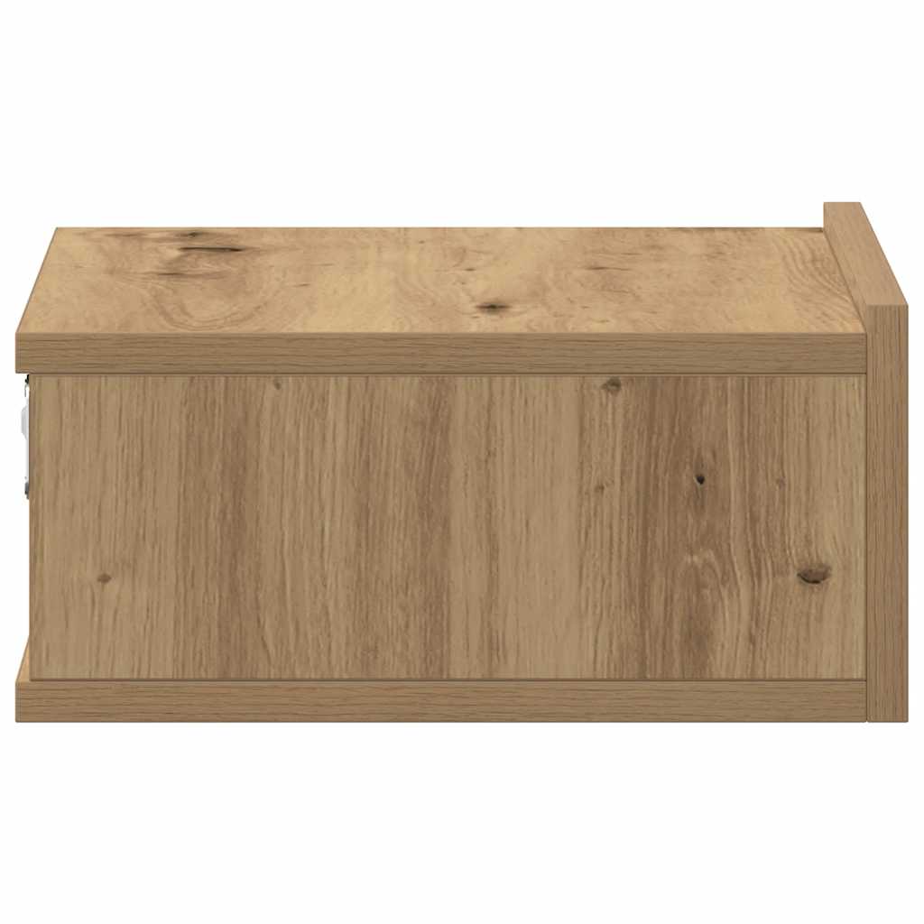 Nachtkastjes 2 st zwevend 40x32x15 cm hout artisanaal eiken is nu te koop bij PeponiXL, paradijselijk wonen!