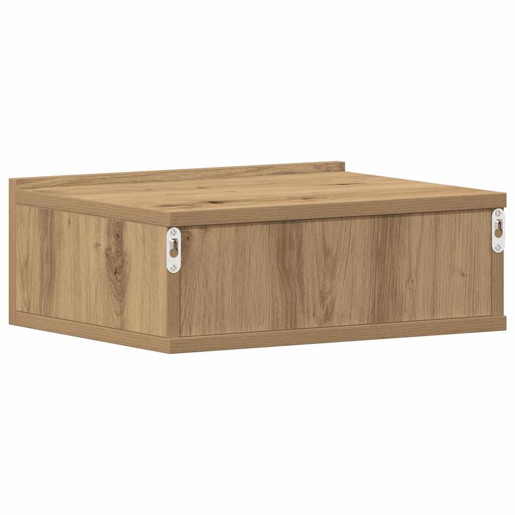 Nachtkastjes 2 st zwevend 40x32x15 cm hout artisanaal eiken is nu te koop bij PeponiXL, paradijselijk wonen!