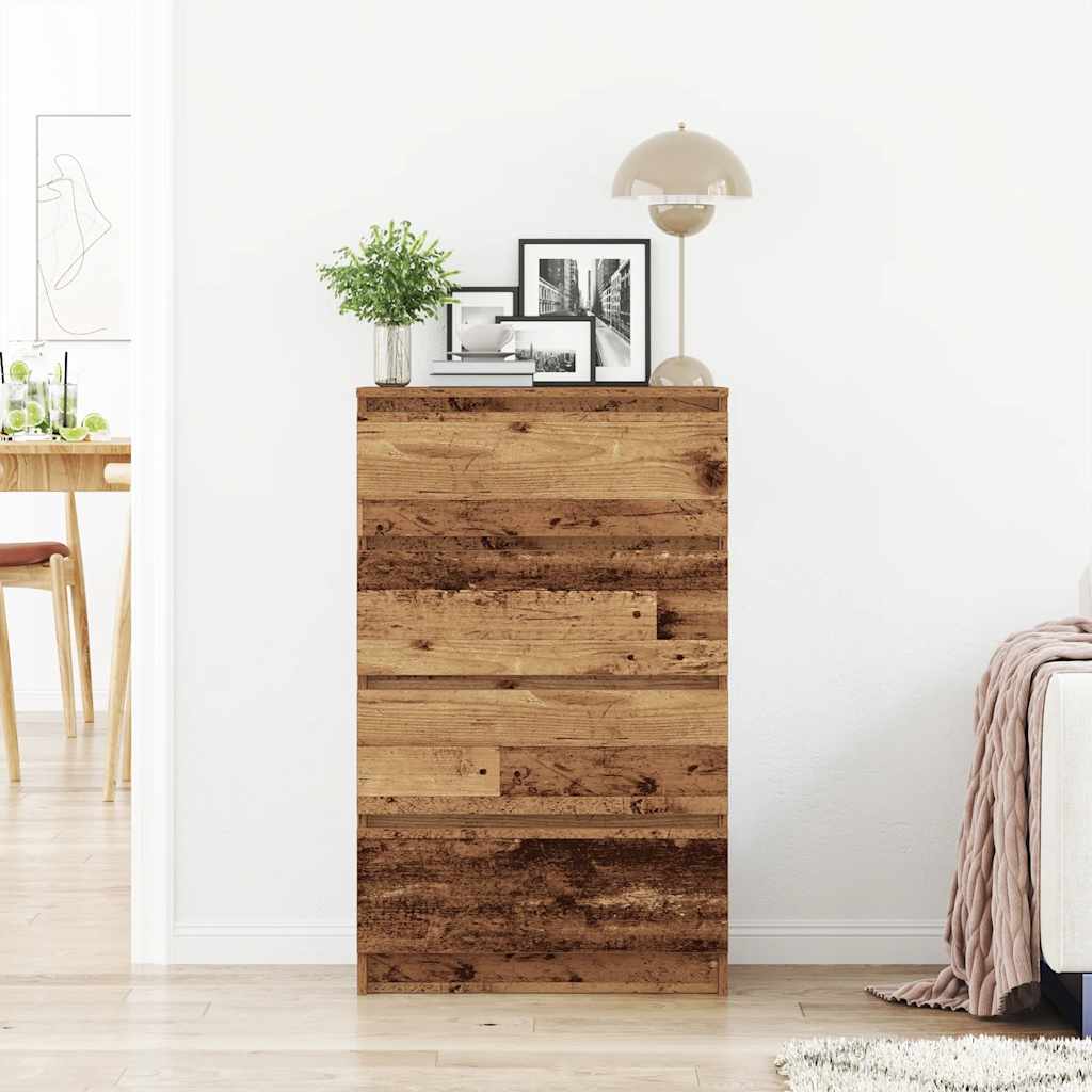 Dressoir 60x35x98,5 cm spaanplaat oud hout is nu te koop bij PeponiXL, paradijselijk wonen!