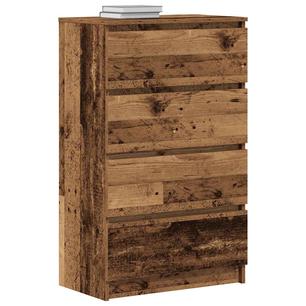 Dressoir 60x35x98,5 cm spaanplaat oud hout is nu te koop bij PeponiXL, paradijselijk wonen!