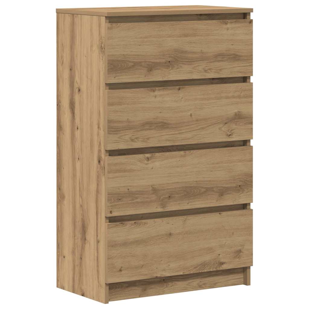 Dressoir 60x35x98,5 cm bewerkt hout artisanaal eikenkleur is nu te koop bij PeponiXL, paradijselijk wonen!