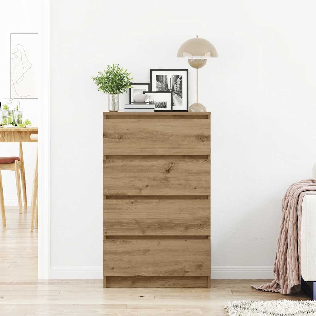 Dressoir 60x35x98,5 cm bewerkt hout artisanaal eikenkleur is nu te koop bij PeponiXL, paradijselijk wonen!