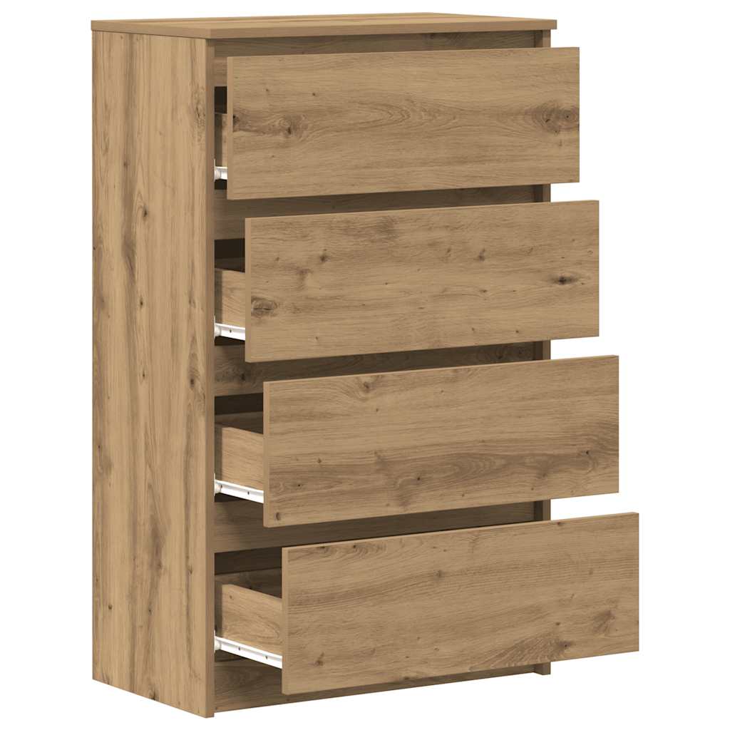 Dressoir 60x35x98,5 cm bewerkt hout artisanaal eikenkleur is nu te koop bij PeponiXL, paradijselijk wonen!
