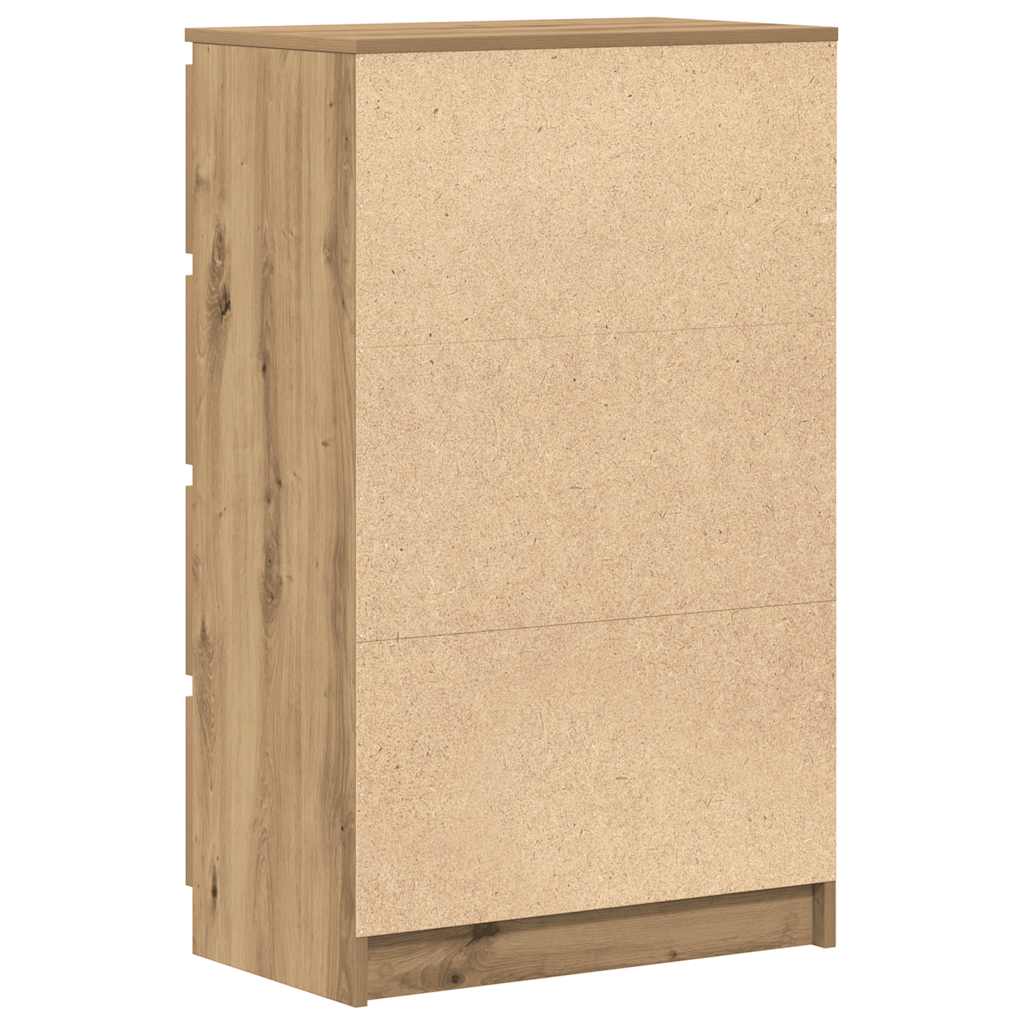 Dressoir 60x35x98,5 cm bewerkt hout artisanaal eikenkleur is nu te koop bij PeponiXL, paradijselijk wonen!