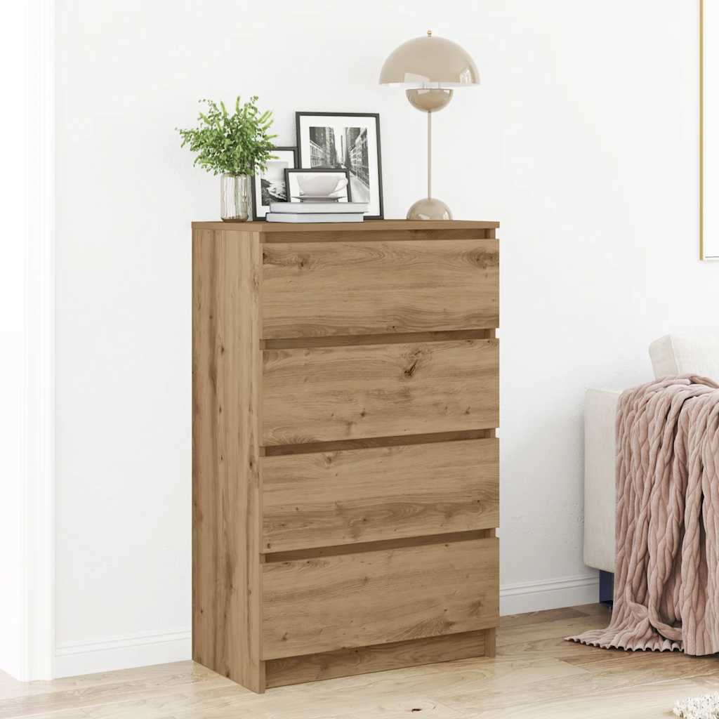 Dressoir 60x35x98,5 cm bewerkt hout artisanaal eikenkleur is nu te koop bij PeponiXL, paradijselijk wonen!