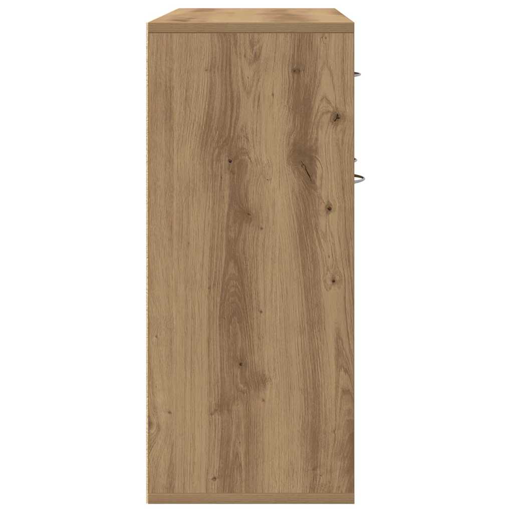 Dressoir ambachtelijk spaanplaat hout ambachtelijk eikenkleurig is nu te koop bij PeponiXL, paradijselijk wonen!