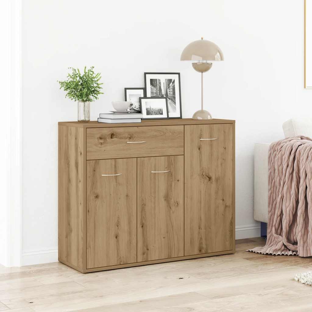 Dressoir ambachtelijk spaanplaat hout ambachtelijk eikenkleurig is nu te koop bij PeponiXL, paradijselijk wonen!