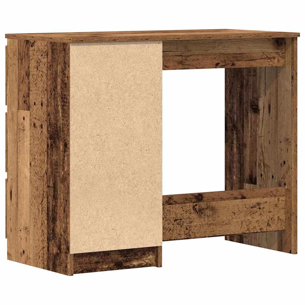 Bureau 90x45x76 cm bewerkt hout oud houtkleurig is nu te koop bij PeponiXL, paradijselijk wonen!