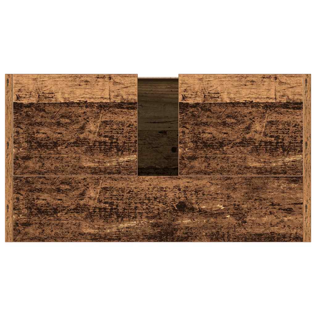 Wastafelkast 60x33x60 cm bewerkt hout oud houtkleurig is nu te koop bij PeponiXL, paradijselijk wonen!