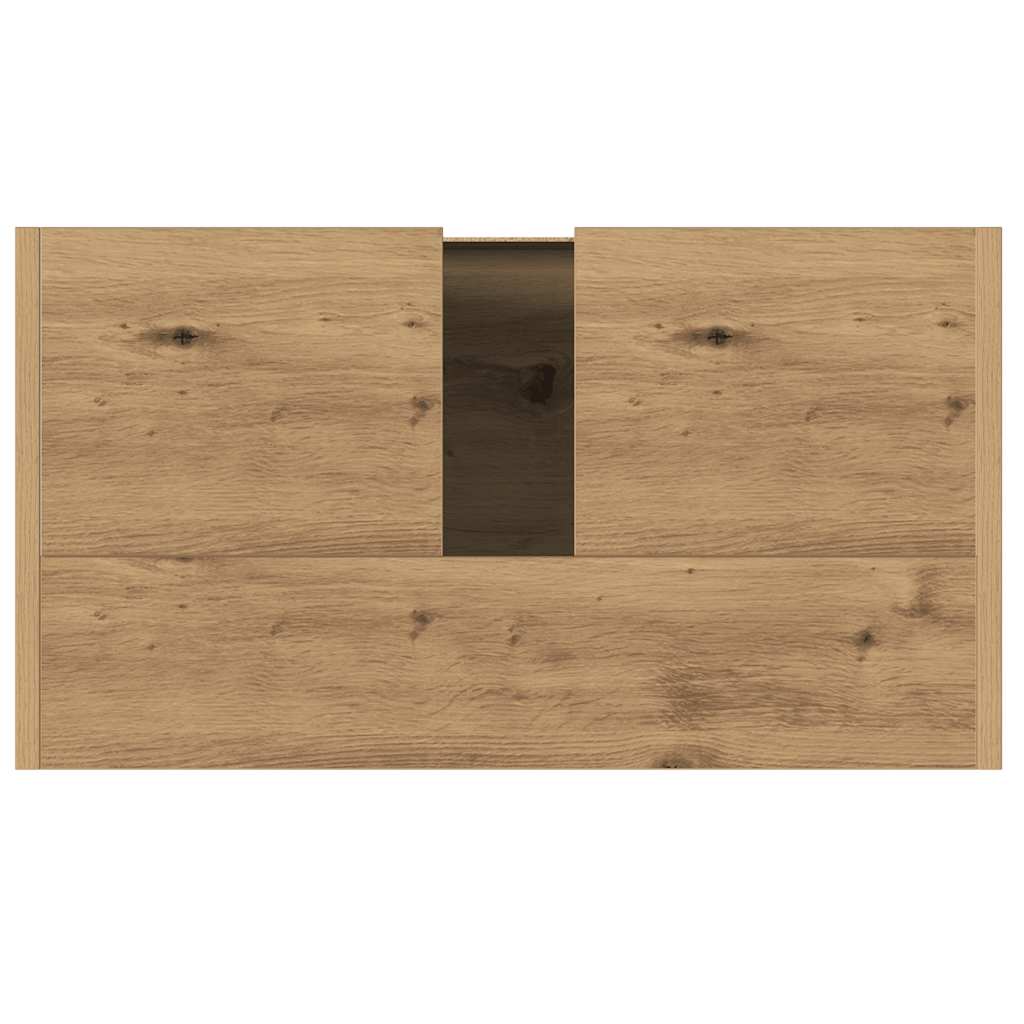 Wastafelkast 60x33x60 cm bewerkt hout artisanaal eikenkleurig is nu te koop bij PeponiXL, paradijselijk wonen!