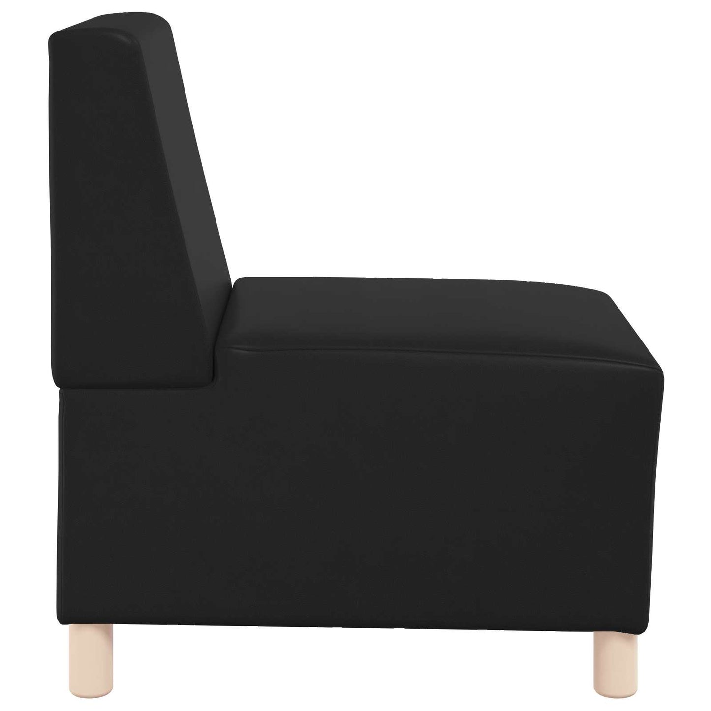 Modulaire Bankeenheid Armlos Zwart 55 x 74 x 82 cm Nep Leer