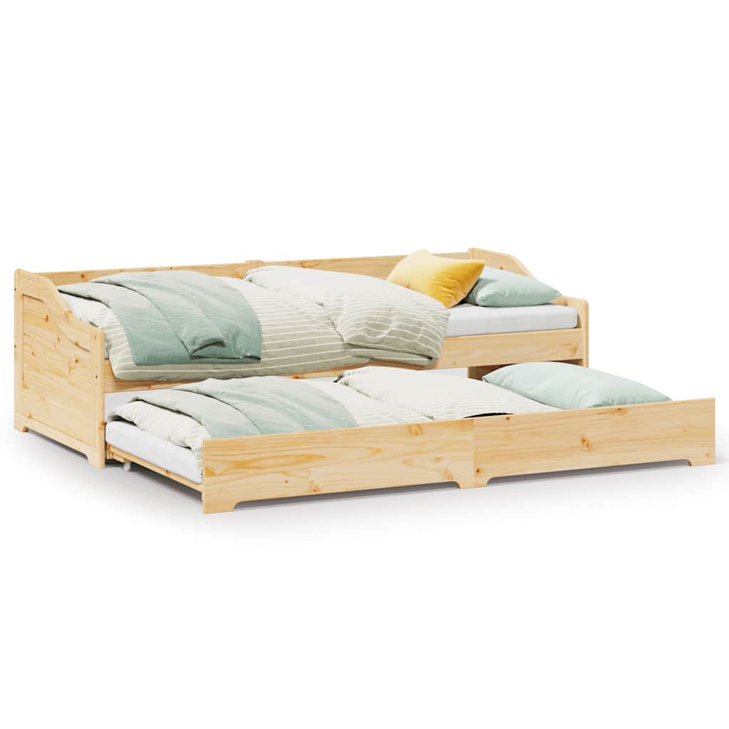 Slaapbank met onderschuifbed zonder matras IRUN 90x200 cm is nu te koop bij PeponiXL, paradijselijk wonen!