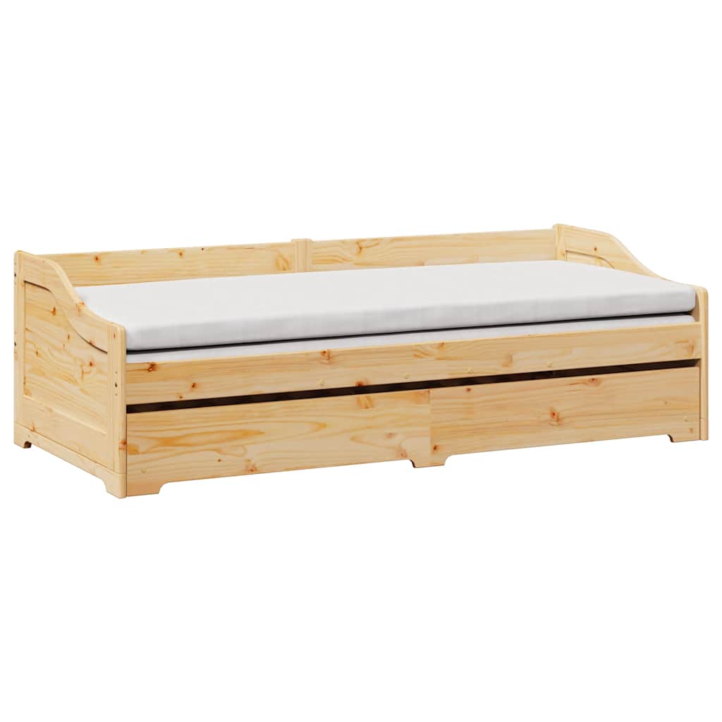 Slaapbank met onderschuifbed zonder matras IRUN 90x200 cm is nu te koop bij PeponiXL, paradijselijk wonen!