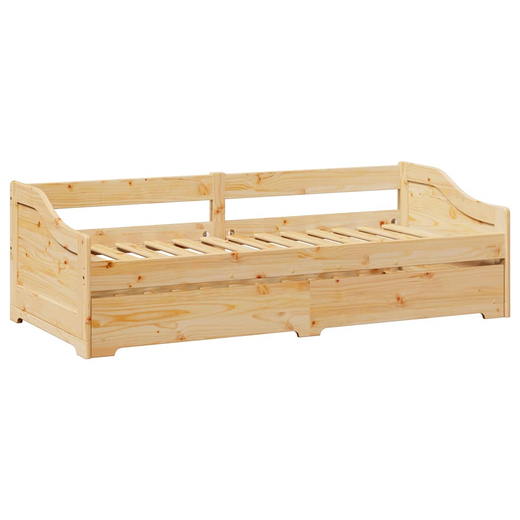 Slaapbank met onderschuifbed zonder matras IRUN 90x200 cm is nu te koop bij PeponiXL, paradijselijk wonen!