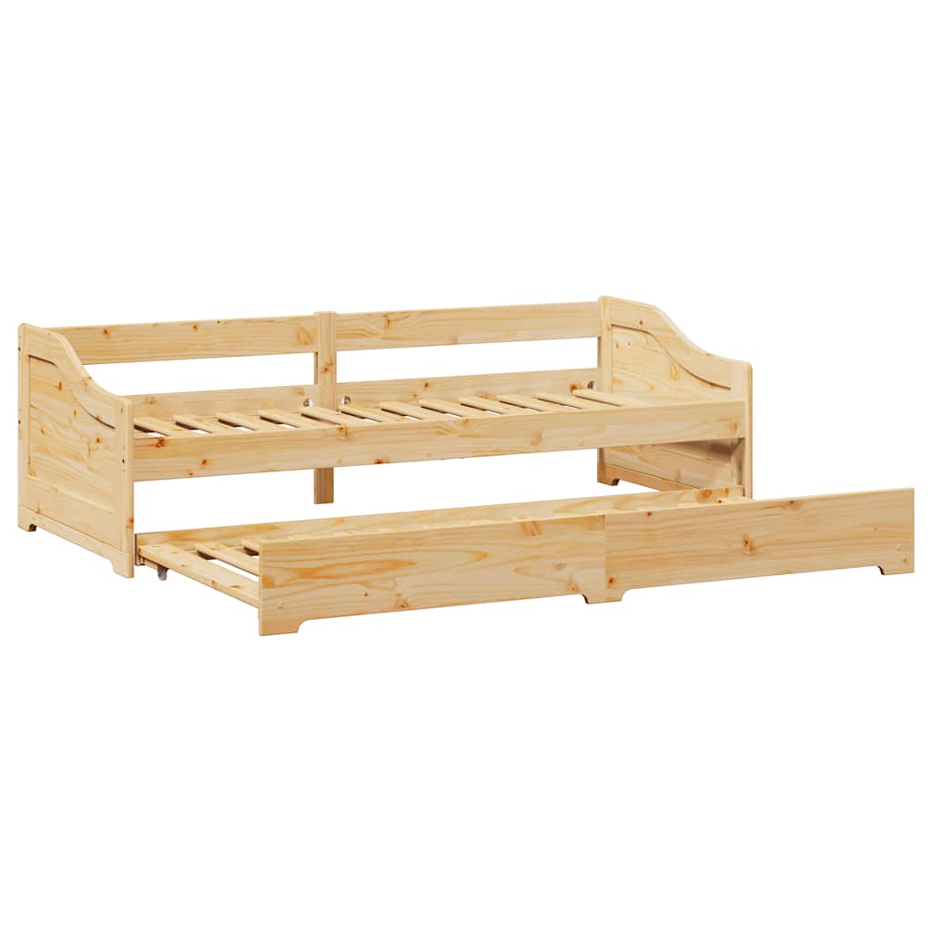 Slaapbank met onderschuifbed zonder matras IRUN 90x200 cm is nu te koop bij PeponiXL, paradijselijk wonen!