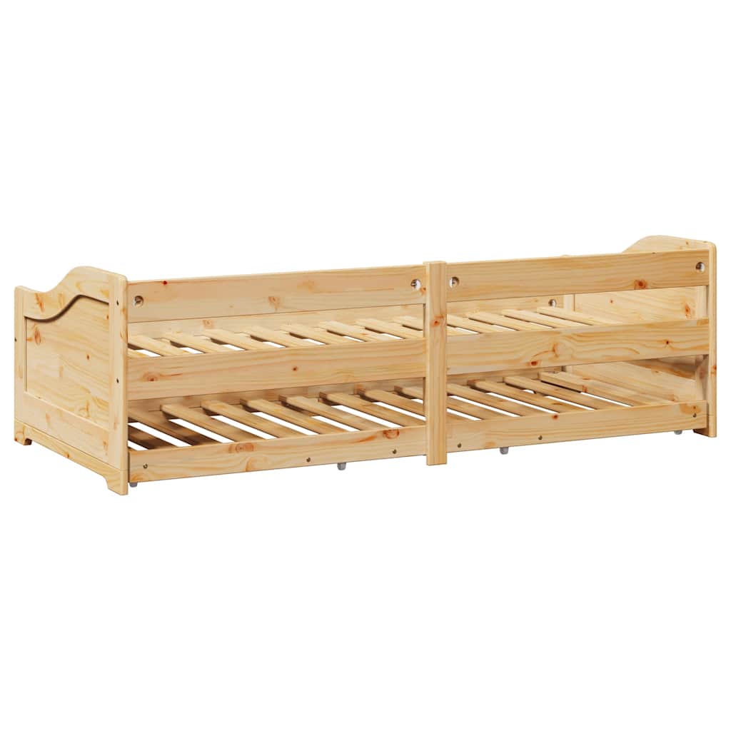 Slaapbank met onderschuifbed zonder matras IRUN 90x200 cm is nu te koop bij PeponiXL, paradijselijk wonen!