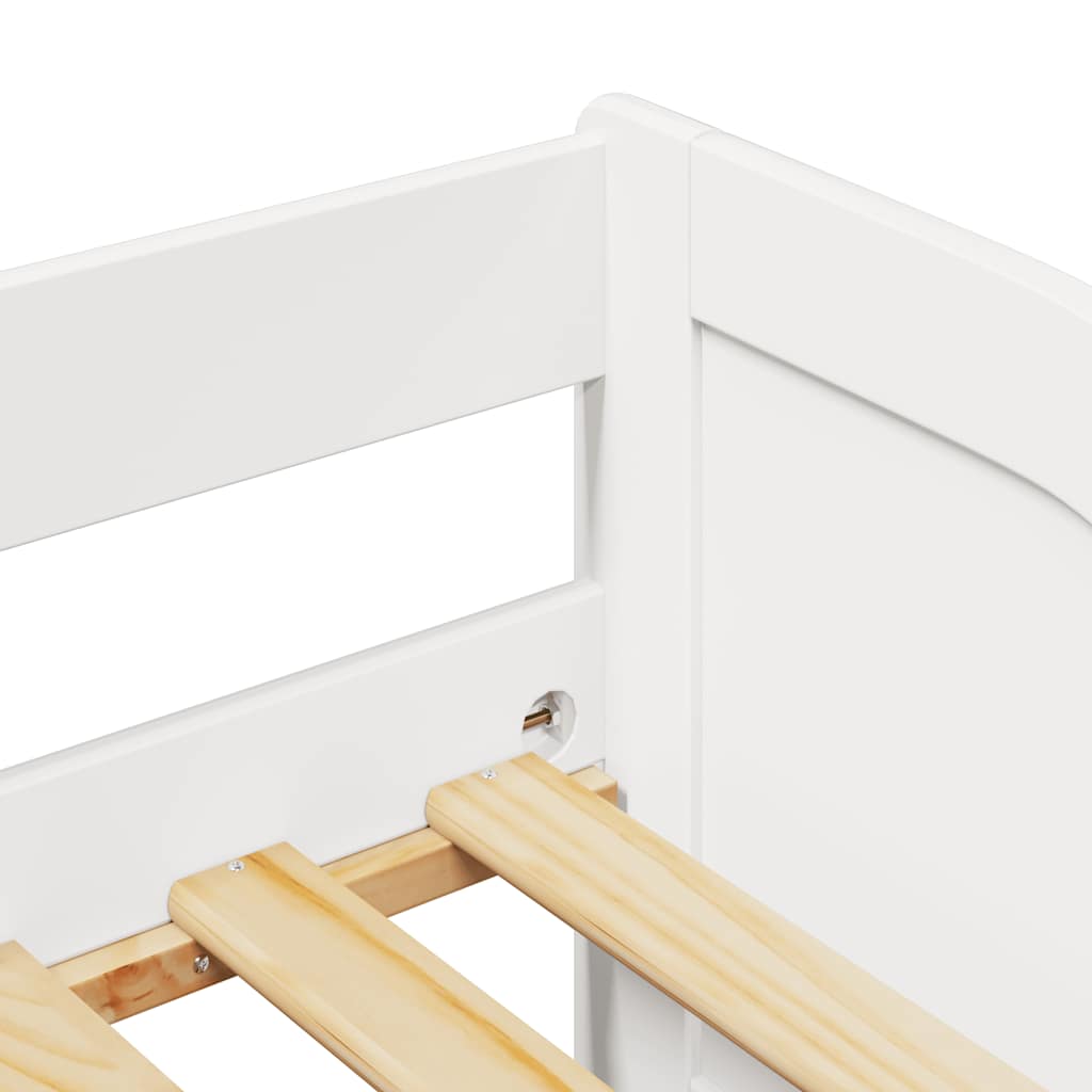 Slaapbank met onderschuifbed zonder matras IRUN 90x200 cm wit is nu te koop bij PeponiXL, paradijselijk wonen!