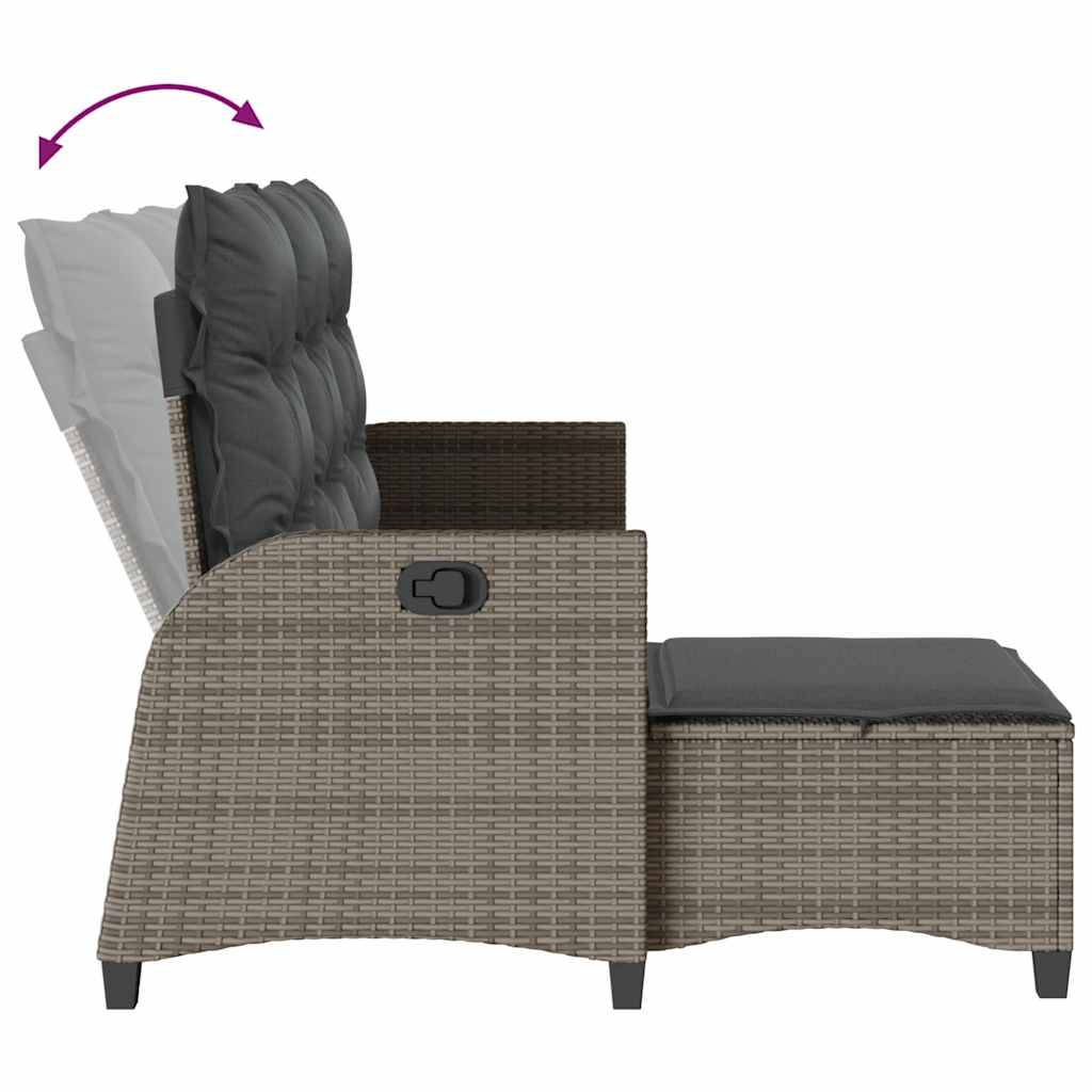 3-delige Tuinbankstel met kussens L-vormig poly rattan grijs is nu te koop bij PeponiXL, paradijselijk wonen!