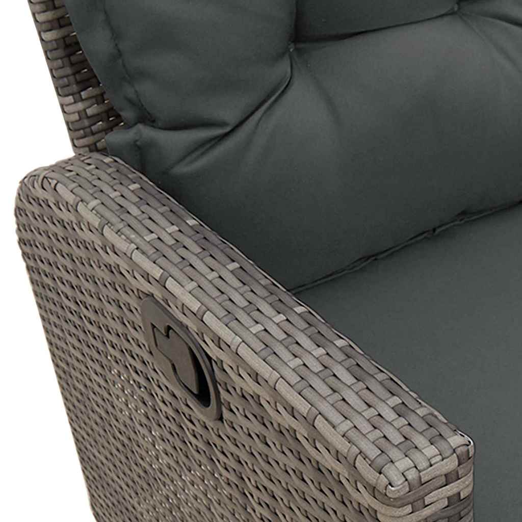 3-delige Tuinbankstel met kussens L-vormig poly rattan grijs is nu te koop bij PeponiXL, paradijselijk wonen!