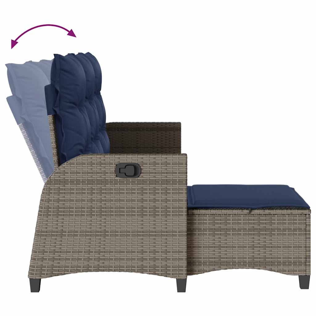 3-delige Tuinbankstel met kussens L-vormig poly rattan grijs is nu te koop bij PeponiXL, paradijselijk wonen!