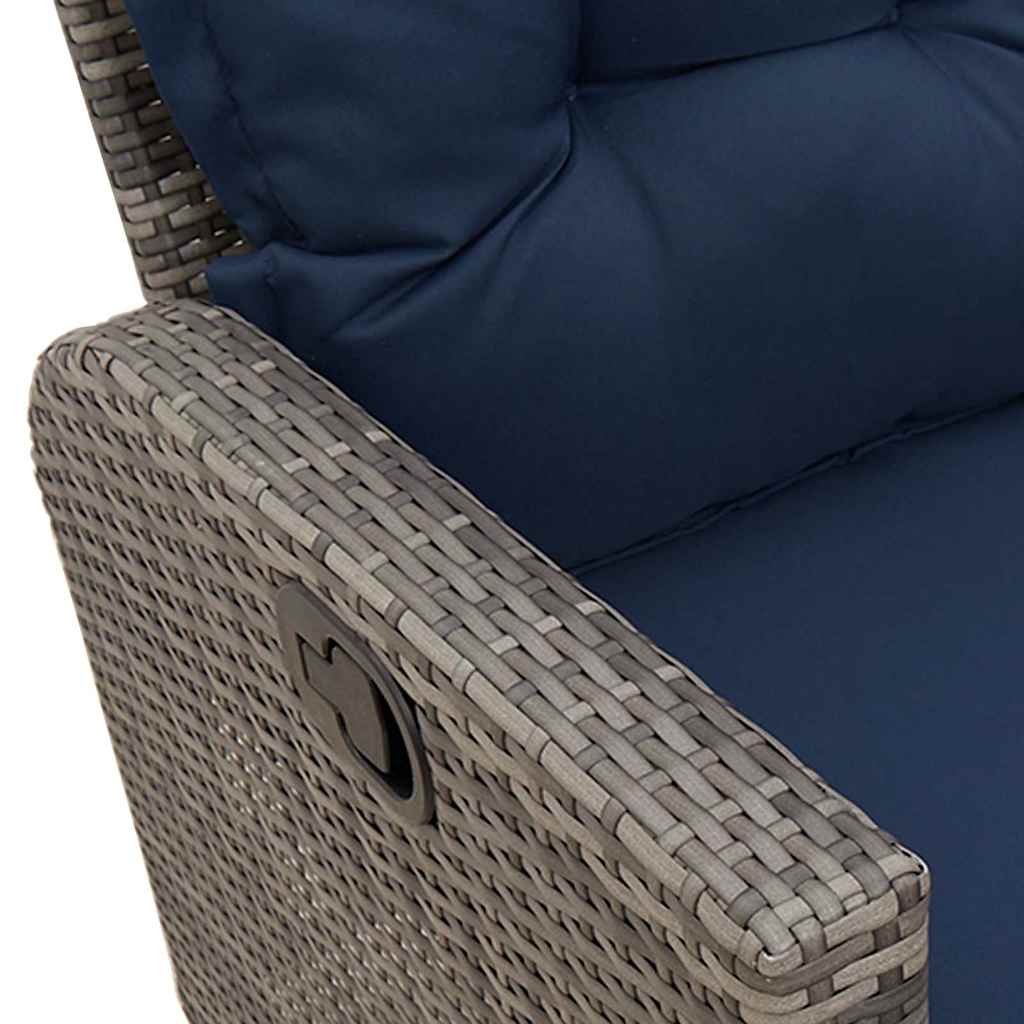 3-delige Tuinbankstel met kussens L-vormig poly rattan grijs is nu te koop bij PeponiXL, paradijselijk wonen!