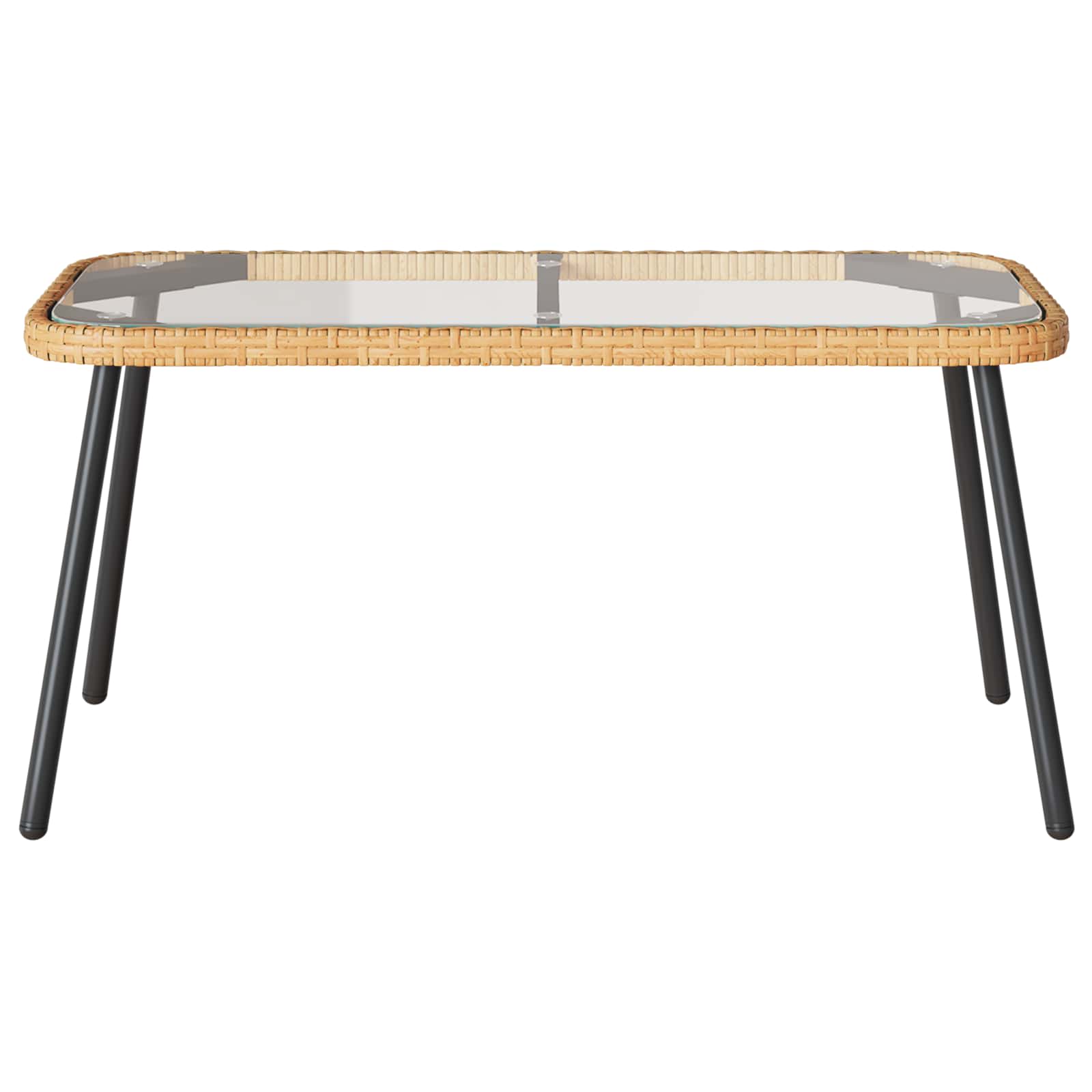 Tuinbankenset met kussen 2 pcs Naturel poly rattan is nu te koop bij PeponiXL, paradijselijk wonen!