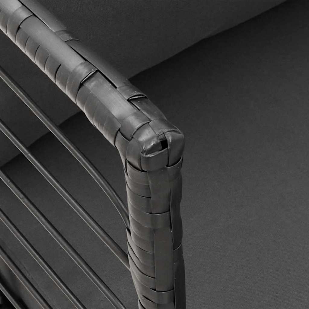 Tuinstoelen 2 st met kussens poly rattan zwart is nu te koop bij PeponiXL, paradijselijk wonen!