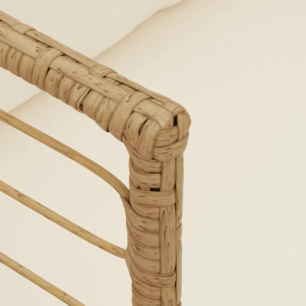 Tuinstoelen 2 st met kussens poly rattan naturel is nu te koop bij PeponiXL, paradijselijk wonen!