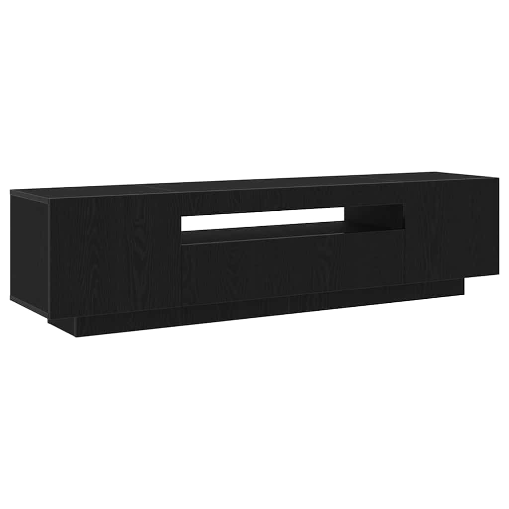 TV-kast Zwart 160 x 35 x 40 cm Bewerkt hout
