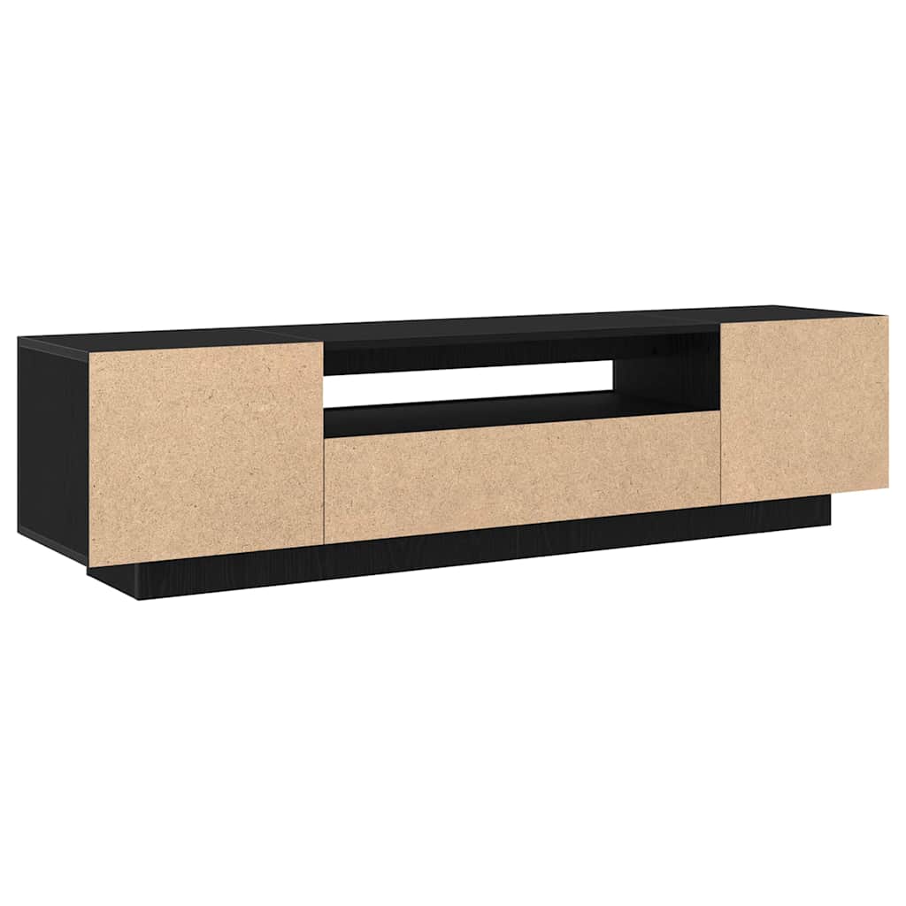 TV-kast Zwart 160 x 35 x 40 cm Bewerkt hout