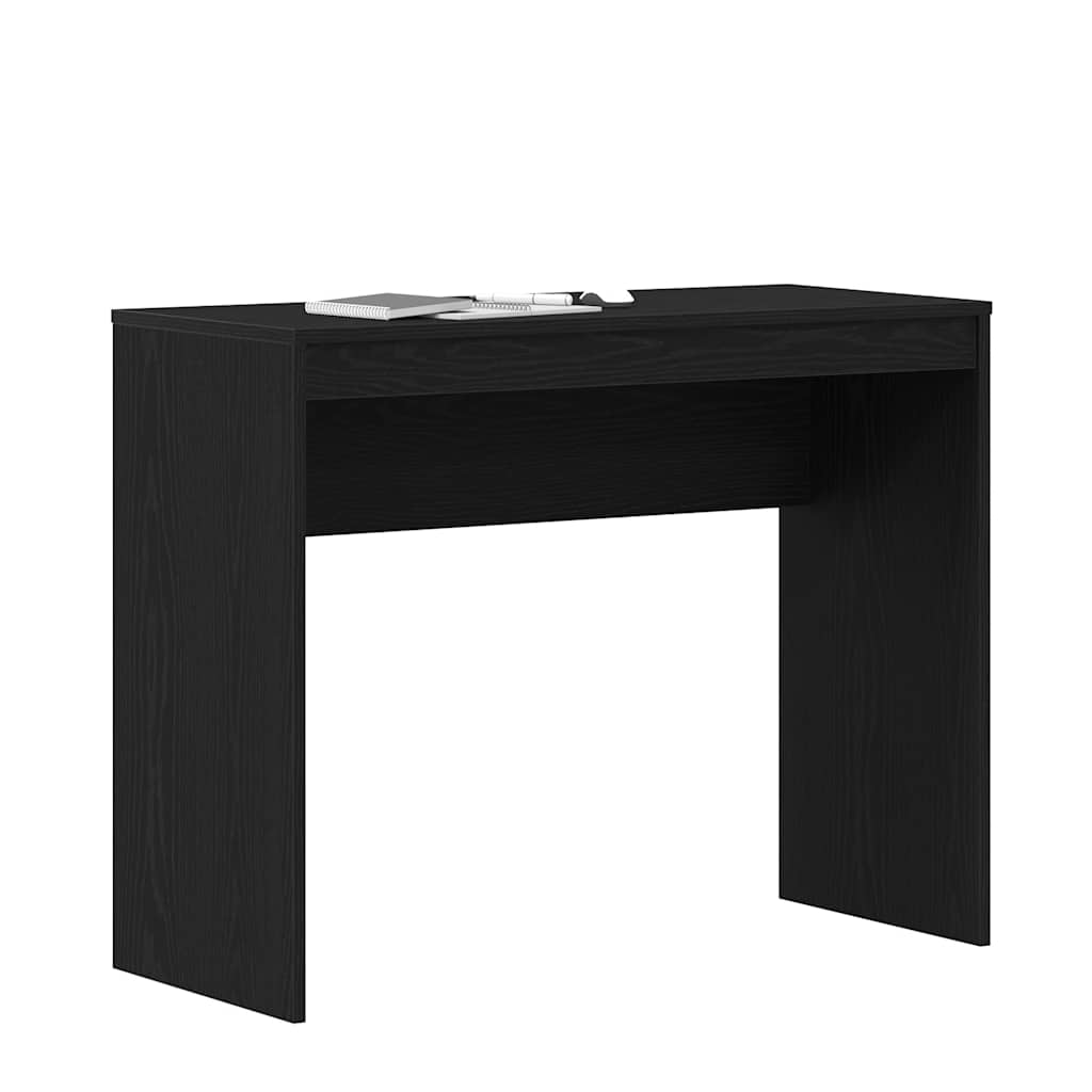 Bureau Zwart Eiken 90x40x72 cm Bewerkt Hout is nu te koop bij PeponiXL, paradijselijk wonen!