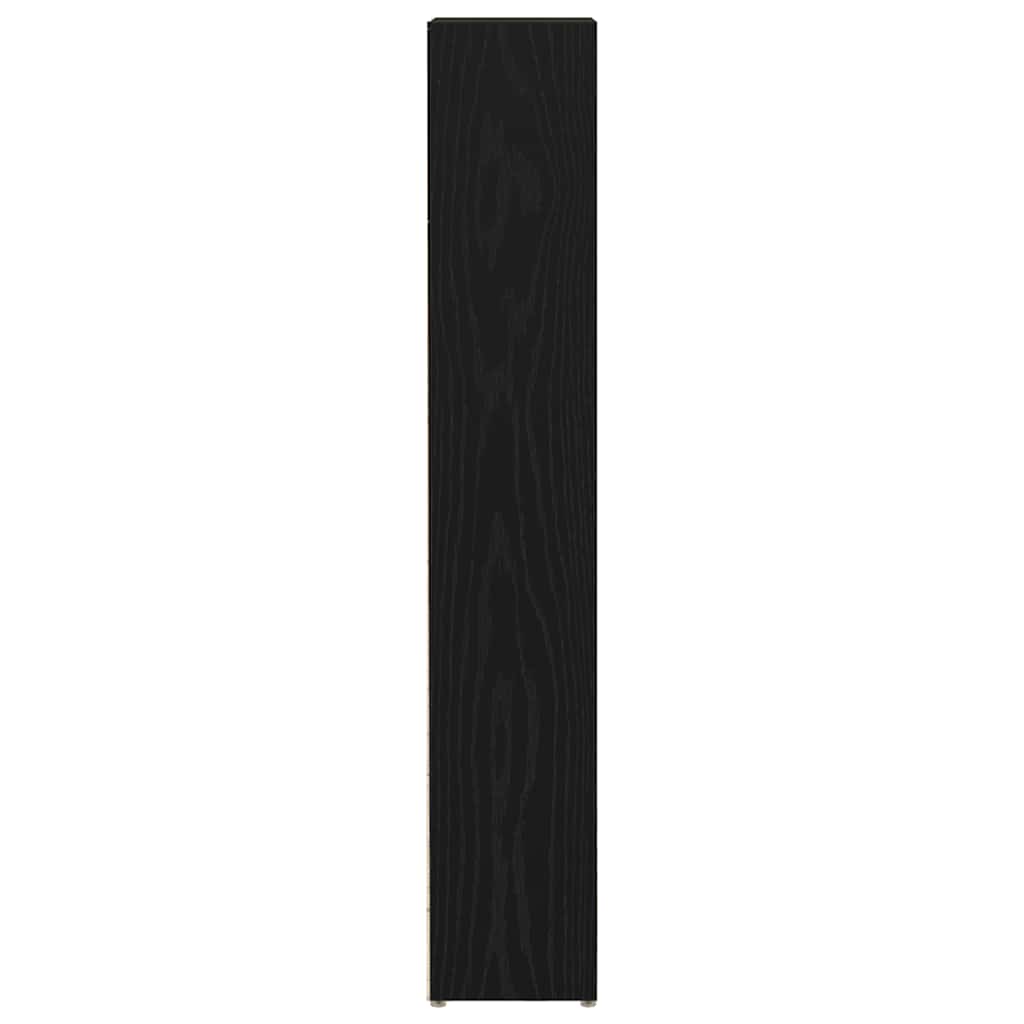 CD-kasten 2 st 21x16x93,5 cm spaanplaat zwart eikenkleurig is nu te koop bij PeponiXL, paradijselijk wonen!
