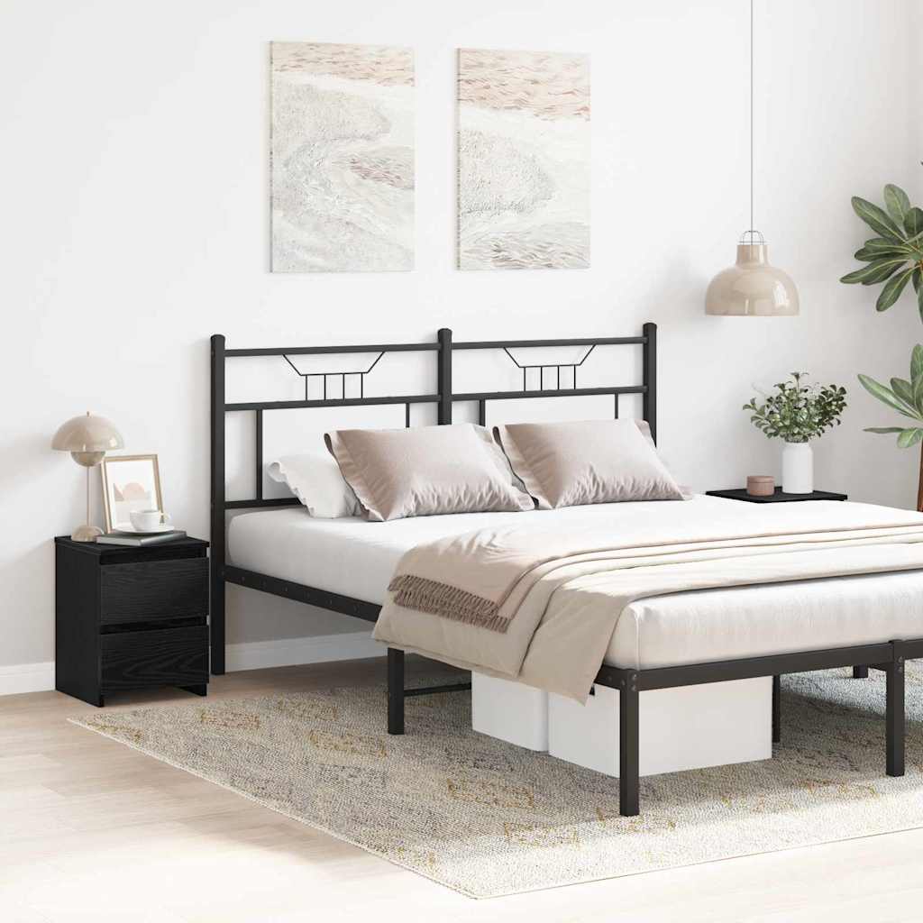 Nachtkastje 2 pcs Zwart Eiken 30 x 30 x 40 cm Bewerkt hout is nu te koop bij PeponiXL, paradijselijk wonen!