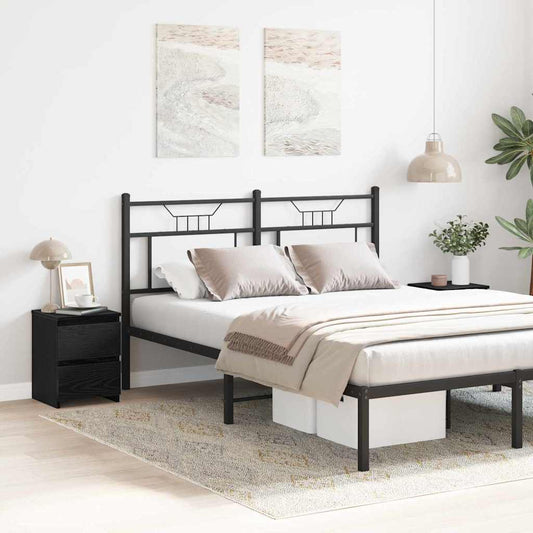 Nachtkastje 2 pcs Zwart Eiken 30 x 30 x 40 cm Bewerkt hout is nu te koop bij PeponiXL, paradijselijk wonen!