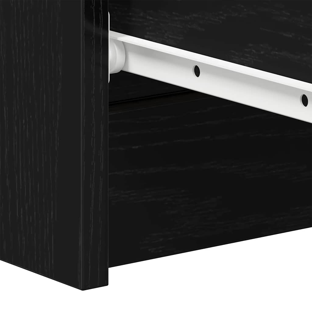 Dressoir 60x35x98,5 cm spaanplaat zwart eikenkleurig is nu te koop bij PeponiXL, paradijselijk wonen!