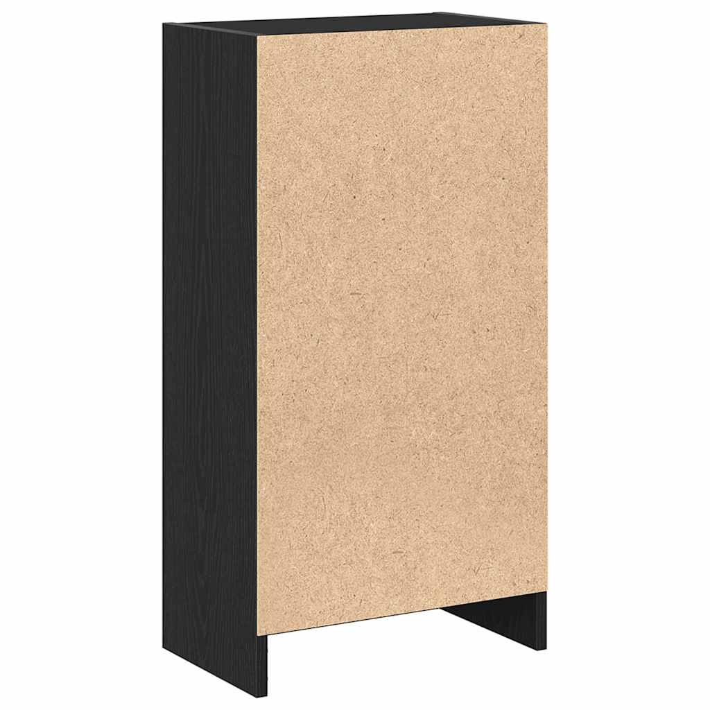 Boekenkast 40x24x76 cm spaanplaat zwart eikenkleurig is nu te koop bij PeponiXL, paradijselijk wonen!