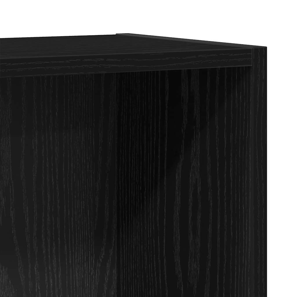 Boekenkast 40x24x76 cm spaanplaat zwart eikenkleurig is nu te koop bij PeponiXL, paradijselijk wonen!