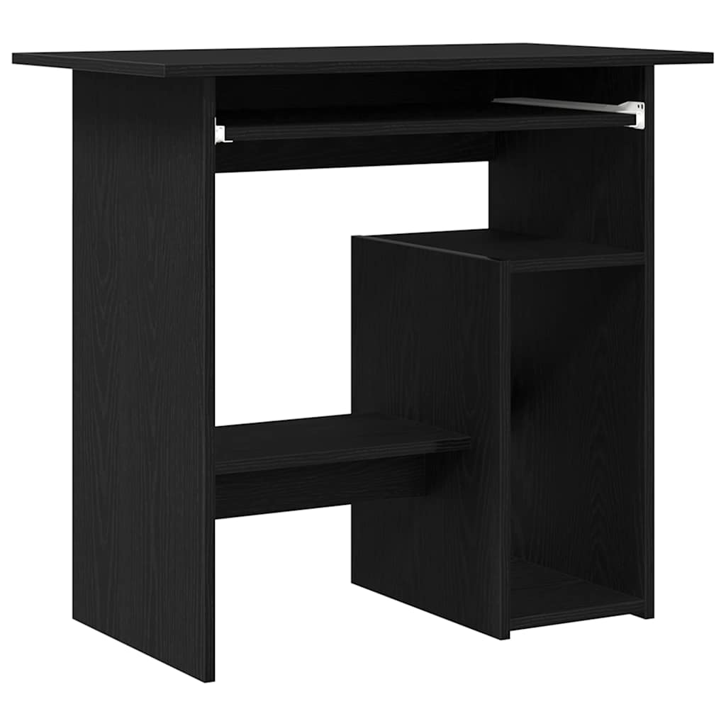 Bureau 80x45x74 cm spaanplaat zwart eikenkleurig is nu te koop bij PeponiXL, paradijselijk wonen!