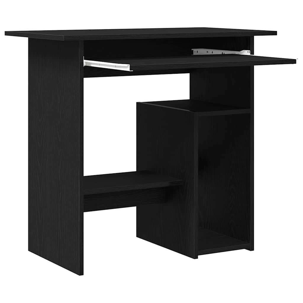 Bureau 80x45x74 cm spaanplaat zwart eikenkleurig is nu te koop bij PeponiXL, paradijselijk wonen!