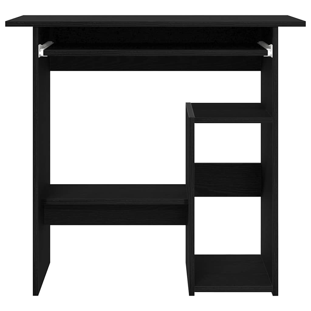 Bureau 80x45x74 cm spaanplaat zwart eikenkleurig is nu te koop bij PeponiXL, paradijselijk wonen!