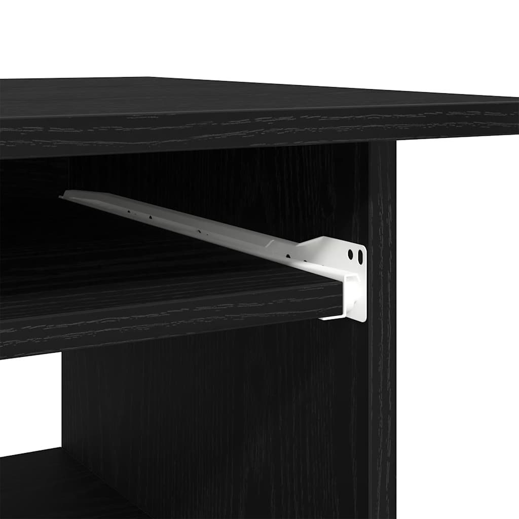 Bureau 80x45x74 cm spaanplaat zwart eikenkleurig is nu te koop bij PeponiXL, paradijselijk wonen!