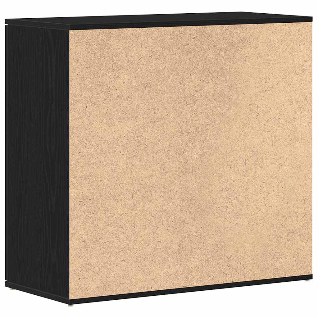 Dressoir 80x36x75 cm bewerkt hout zwart eikenkleurig is nu te koop bij PeponiXL, paradijselijk wonen!