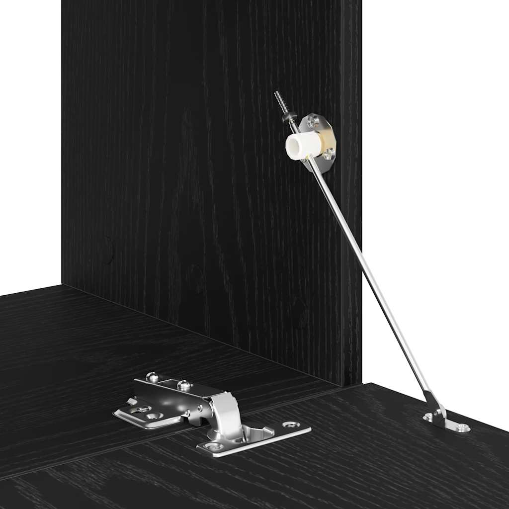 Tv-meubel 120x30x30,5 cm spaanplaat zwart eikenkleurig is nu te koop bij PeponiXL, paradijselijk wonen!