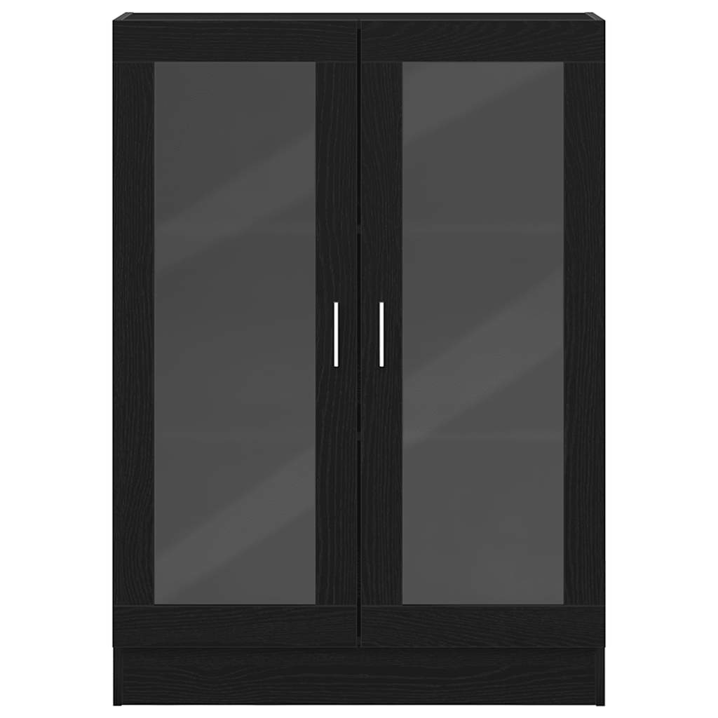 Boekenkast 82,5x30,5x115 cm spaanplaat zwart eikenkleurig is nu te koop bij PeponiXL, paradijselijk wonen!