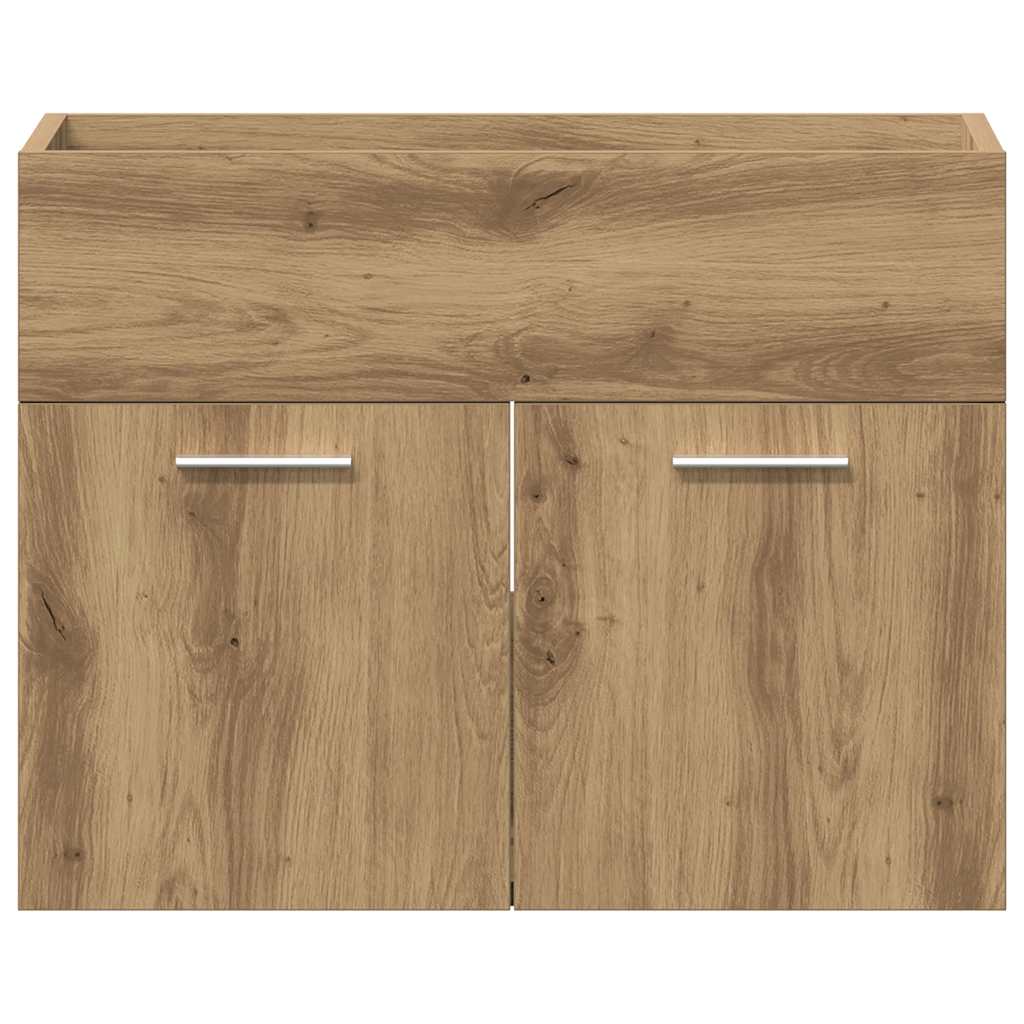 Wastafelkast 60x38,5x46 cm bewerkt hout artisanaal eikenkleur is nu te koop bij PeponiXL, paradijselijk wonen!