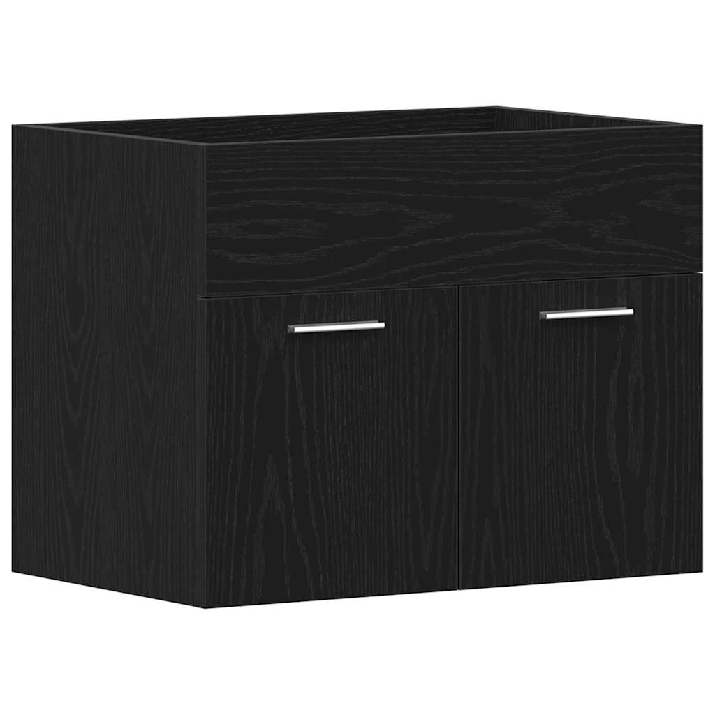 Wastafelkast 60x38,5x46 cm bewerkt hout zwart eikenkleurig is nu te koop bij PeponiXL, paradijselijk wonen!
