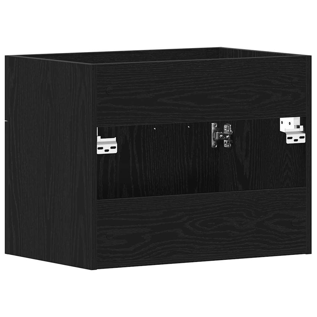 Wastafelkast 60x38,5x46 cm bewerkt hout zwart eikenkleurig is nu te koop bij PeponiXL, paradijselijk wonen!