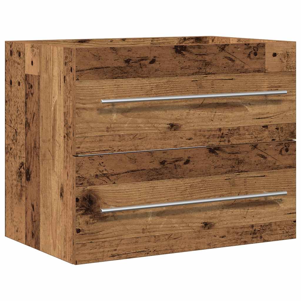 Wastafelmeubel 60x38,5x48 cm spaanplaat oud hout is nu te koop bij PeponiXL, paradijselijk wonen!