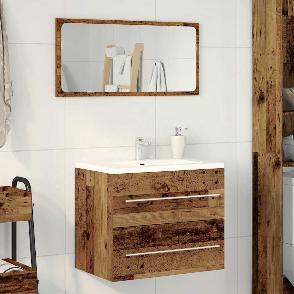 Wastafelmeubel 60x38,5x48 cm spaanplaat oud hout is nu te koop bij PeponiXL, paradijselijk wonen!