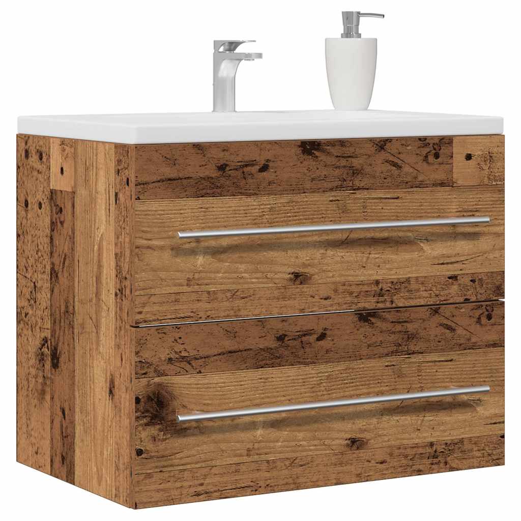 Wastafelmeubel 60x38,5x48 cm spaanplaat oud hout is nu te koop bij PeponiXL, paradijselijk wonen!